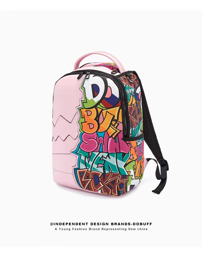 “Ririlove Selection” waterproof,light weight,breathable,large-capacity,unique graffiti design backpack