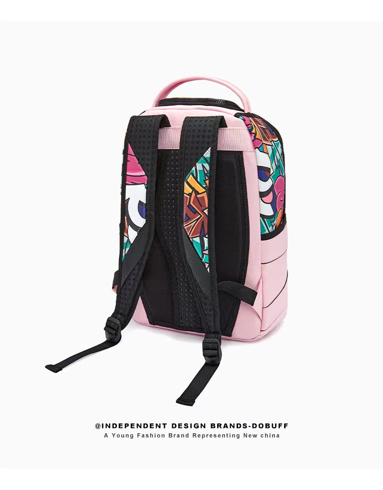 “Ririlove Selection” waterproof,light weight,breathable,large-capacity,unique graffiti design backpack